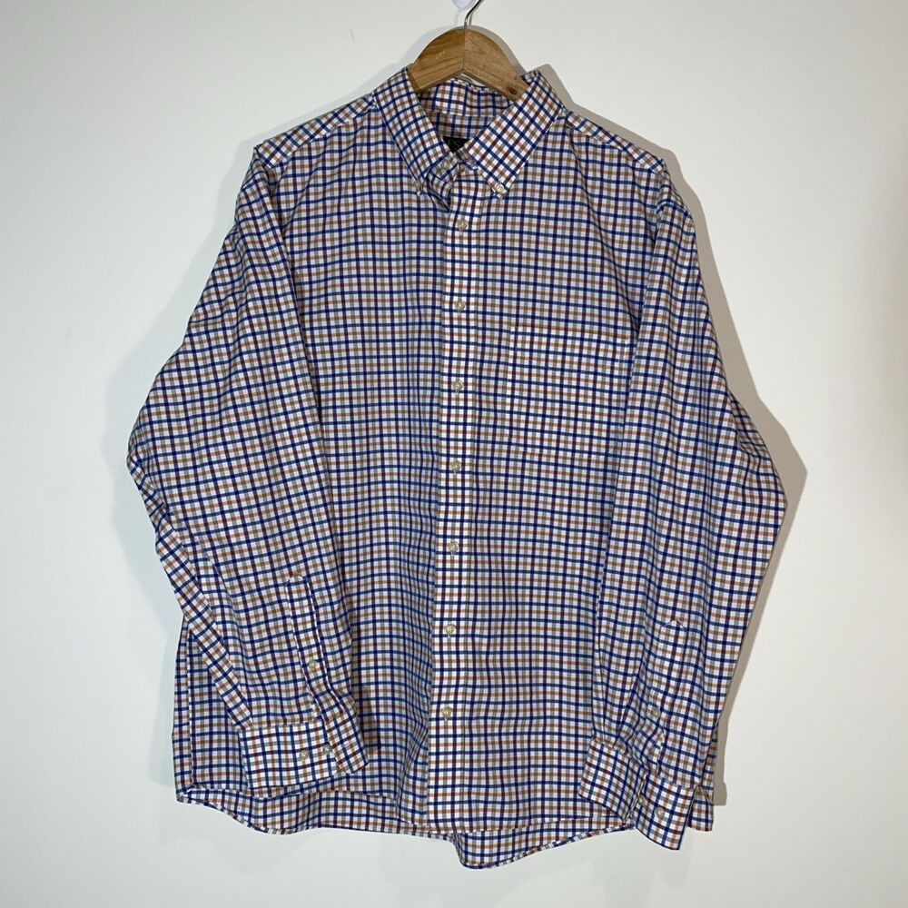 Jos. A. Bank - Traveler's Collection - Men's Button Down Shirt - Plaid - XL